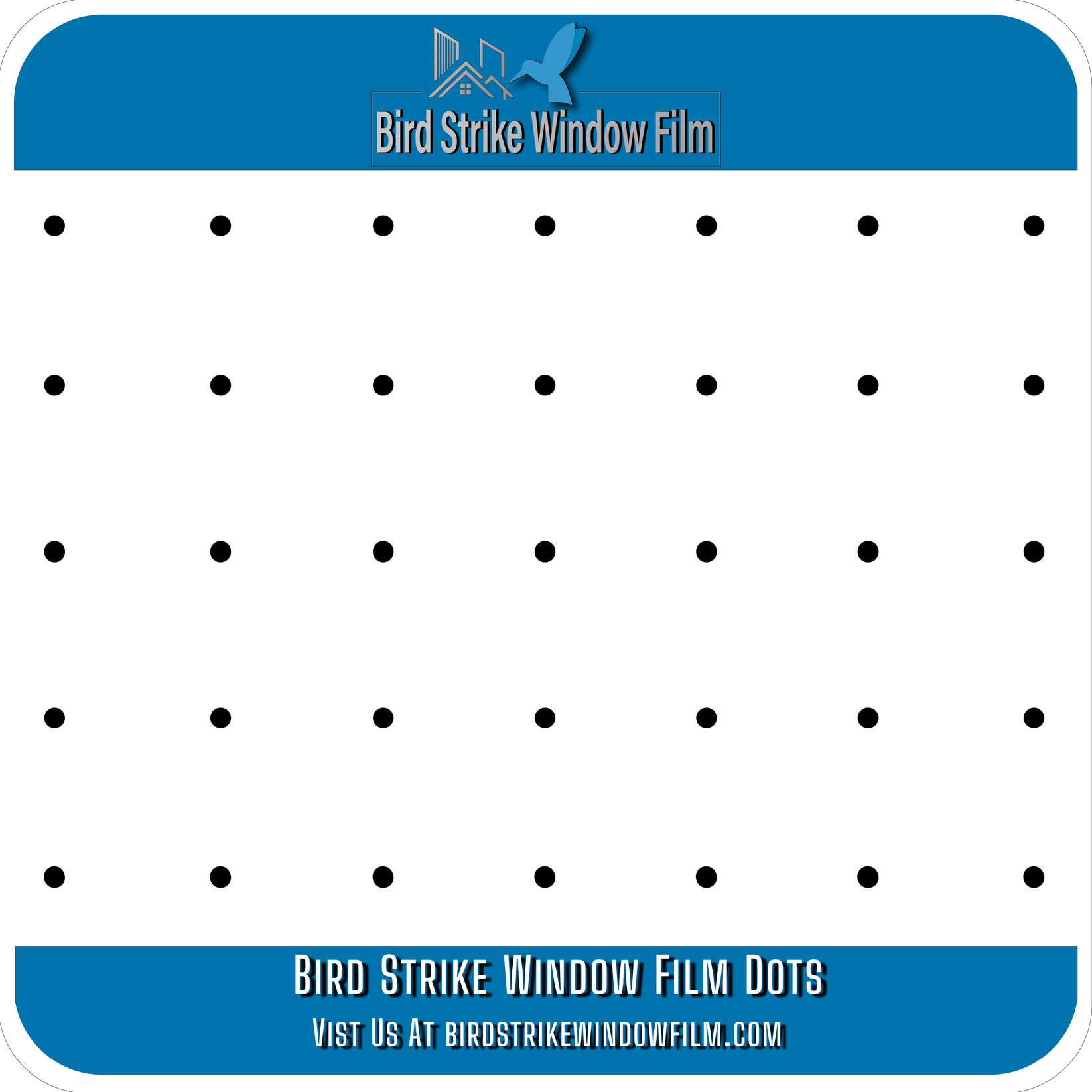 Window Translucent Screen Dots Bird Strike Window Film Dots
