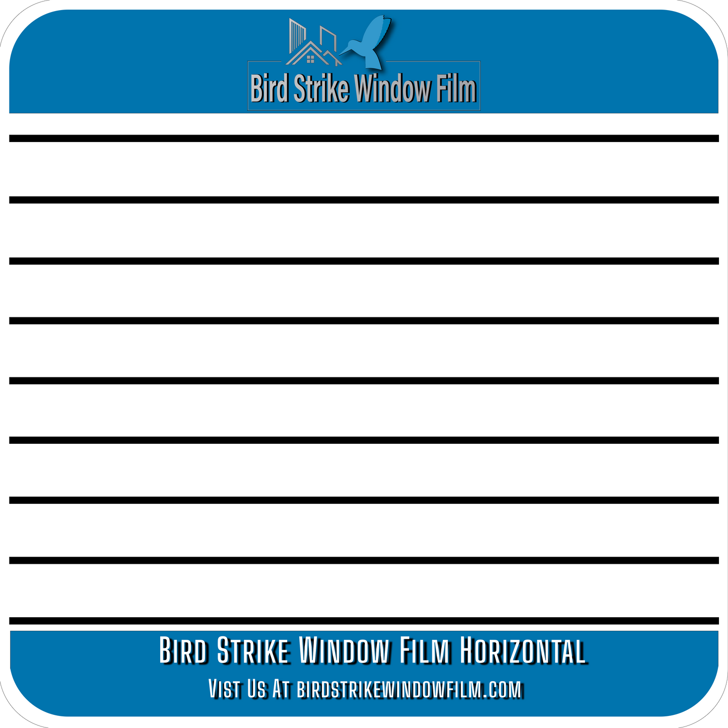 Bird Strike Window Film Horizontal Lines