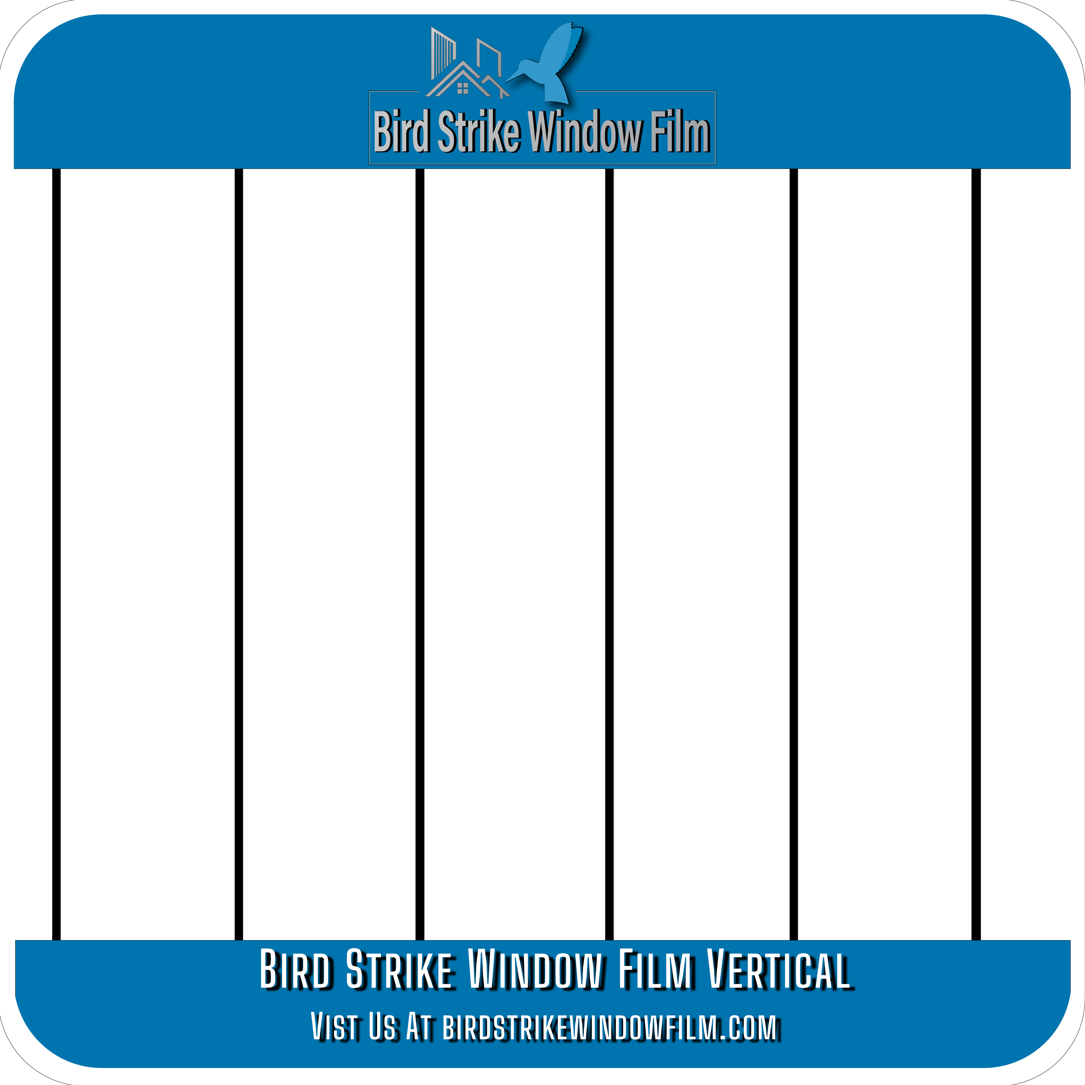 Bird Strike Window Film Vertical Lines