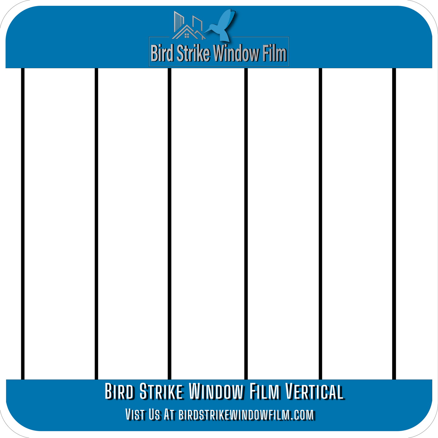 Bird Strike Window Film Vertical Lines