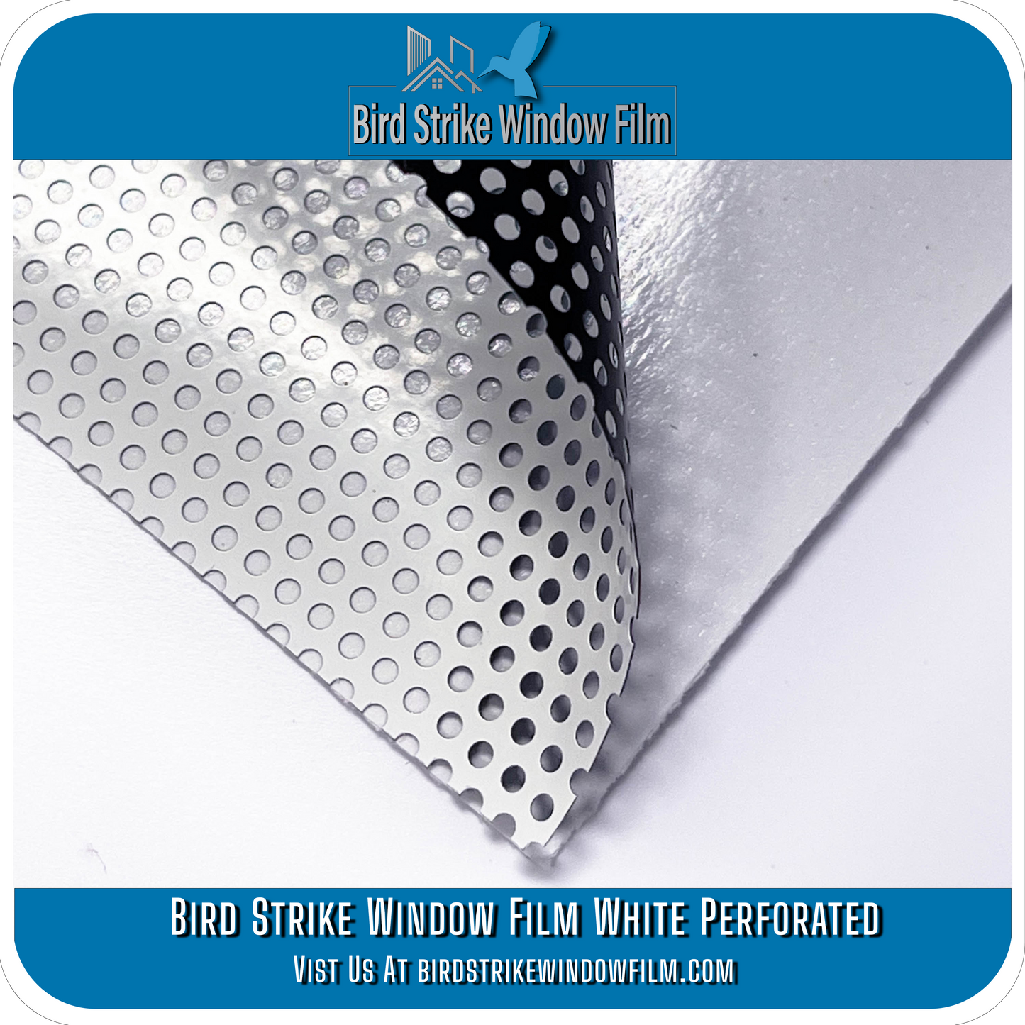 Bird Strike Window Film White Perforated